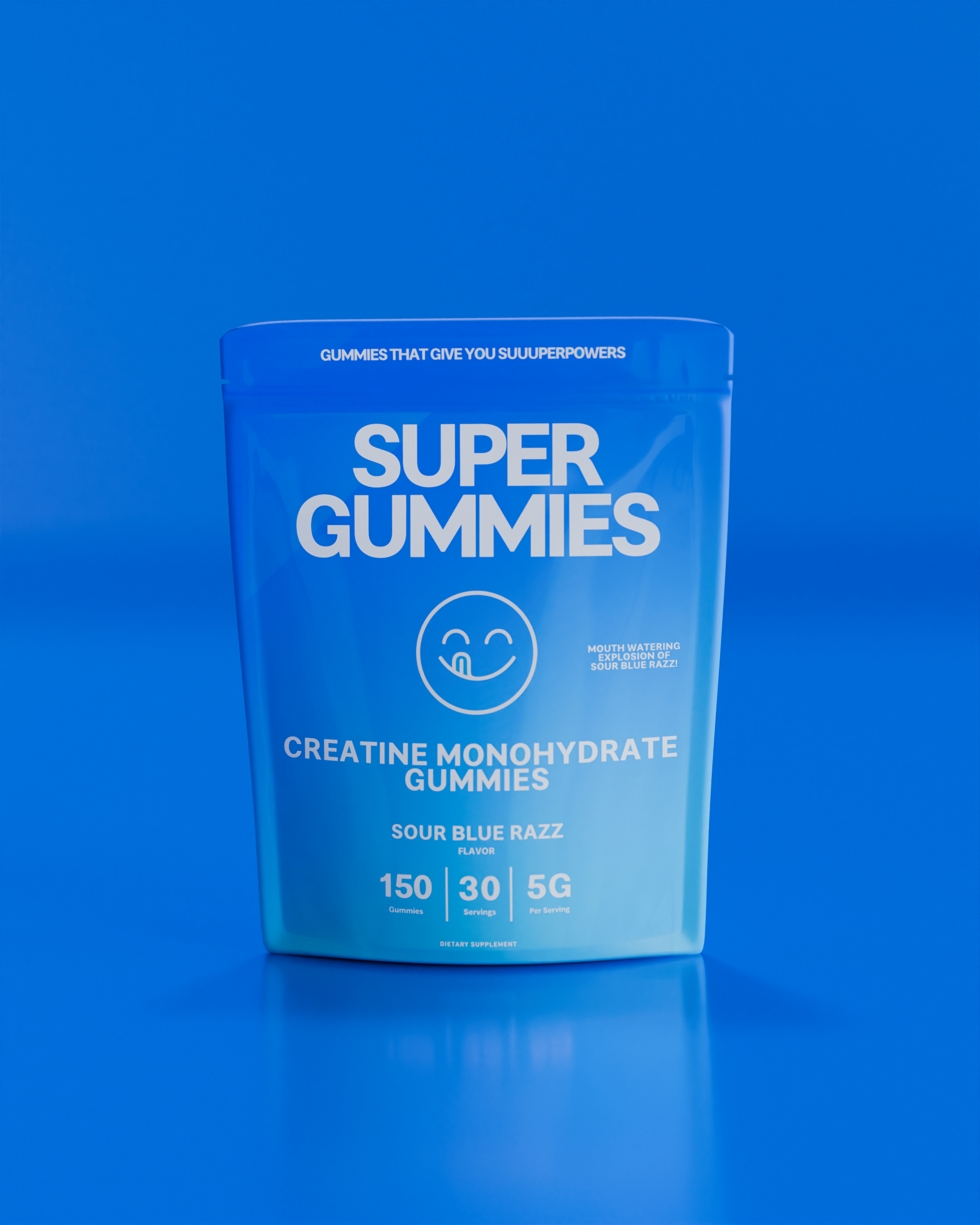 Creatine Monohydrate Gummies - Sour Blue Razz – SUPER GUMMIES