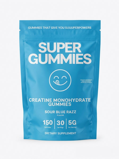 Creatine Monohydrate Gummies - Sour Blue Razz